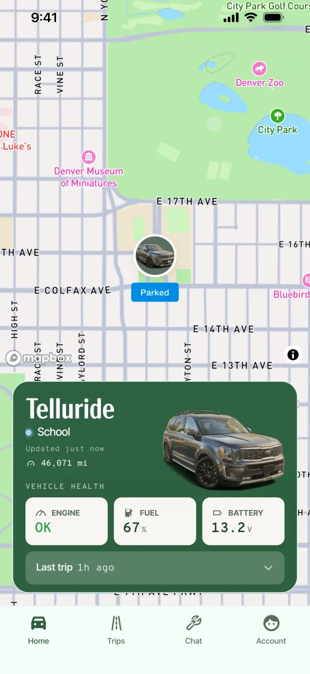 Every car with Miles, on one map