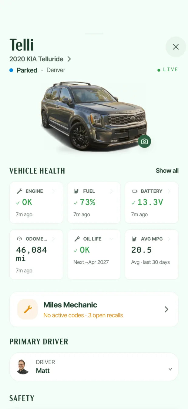 Your car's health at a glance